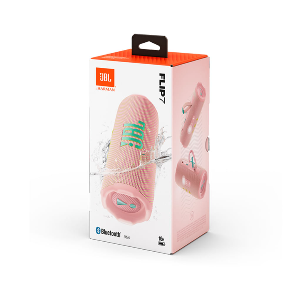 Altavoz Bluetooth JBL Flip 7 Rosa – Sonido Potente y Portátil con Conectividad Inalámbrica