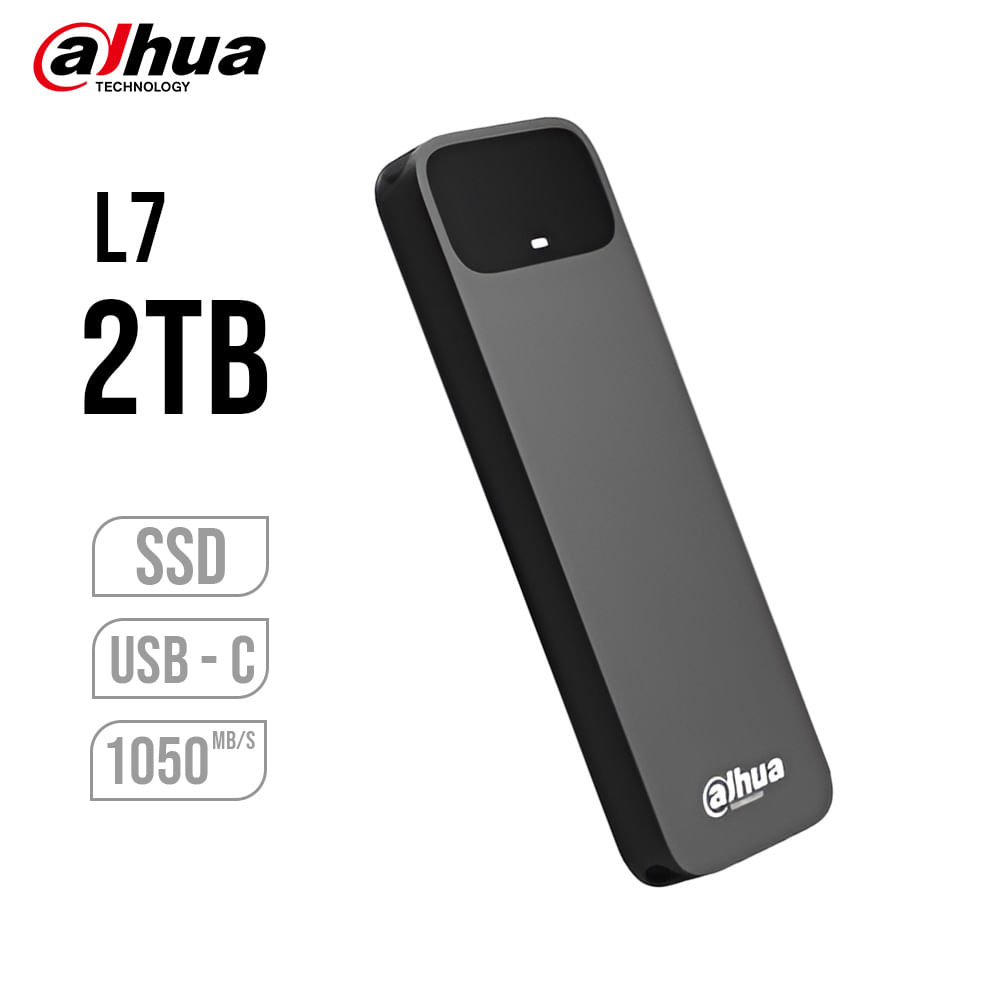 Disco Externo Ssd Portable Dahua L7 2tb Usb-c 3.2 Gen 2 Negro