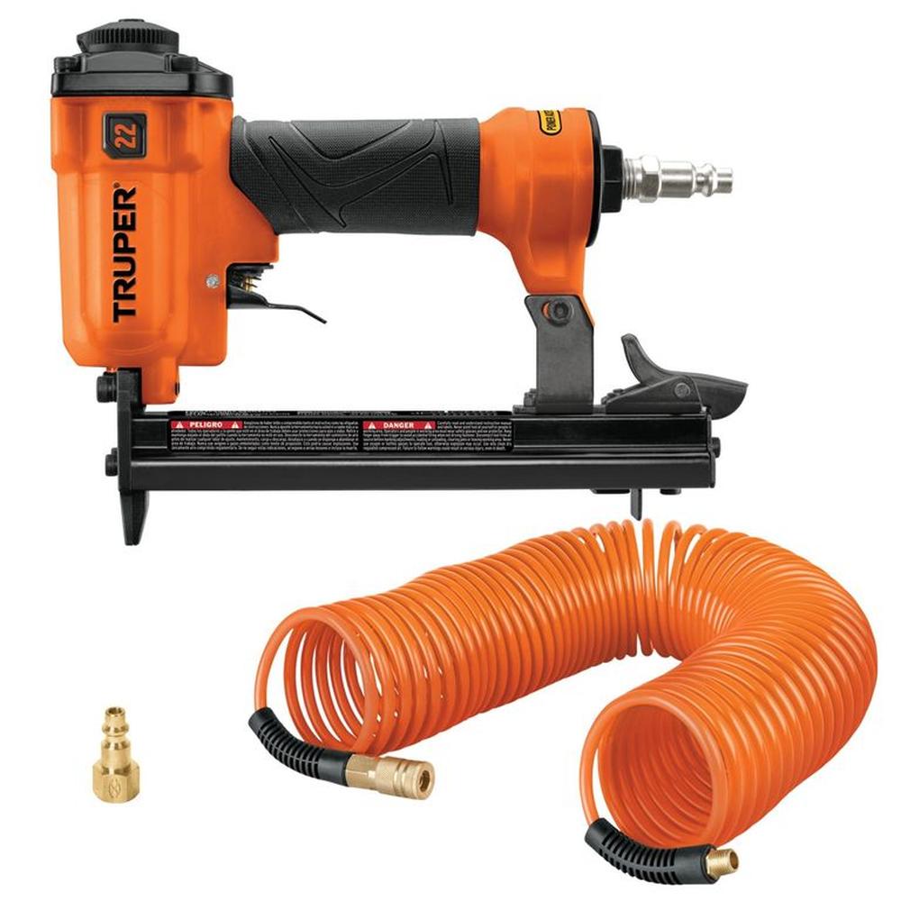 Kit engrapadora neumática calibre 22 Profesional manguera de aire 15m