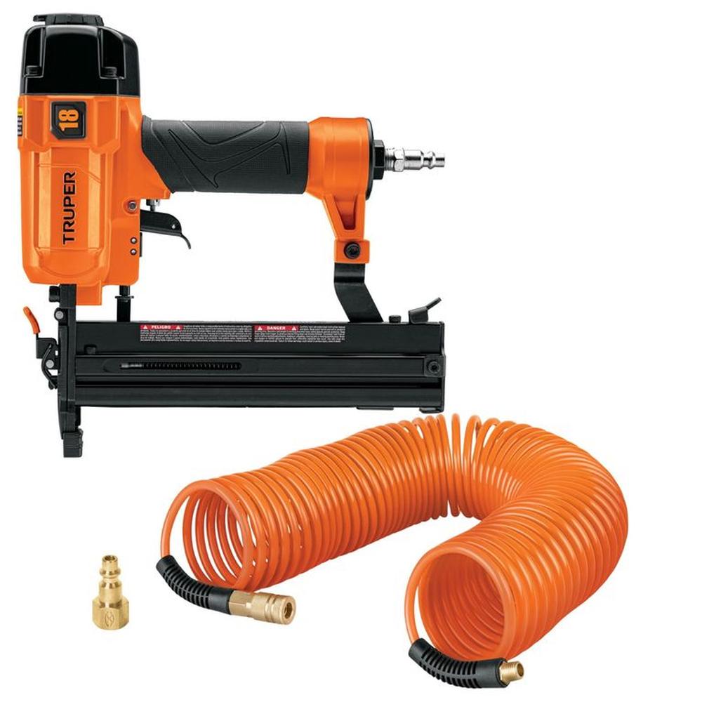 Kit engrapadora neumática calibre 18 manguera de aire 15m Truper