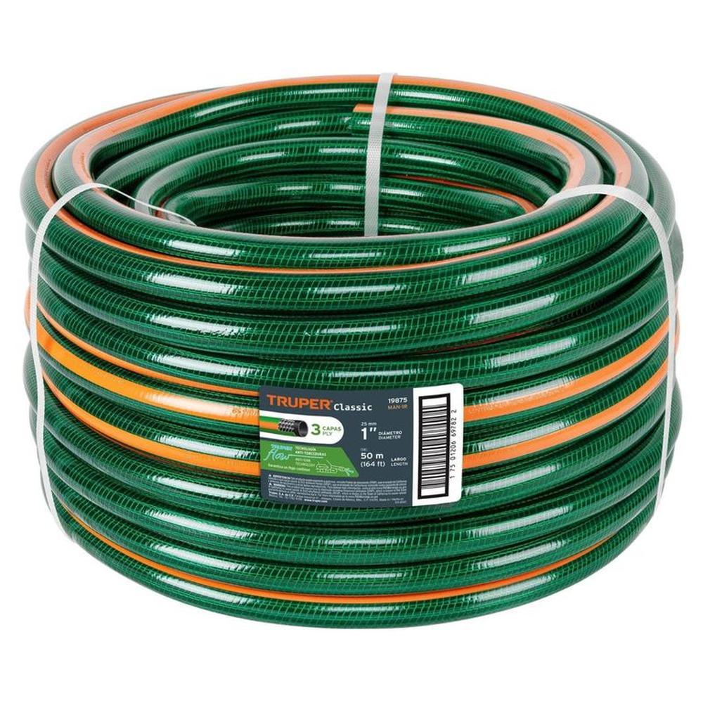 MANGUERA DE RIEGO 1"" PULGADA 3 CAPAS 50 METROS TRUPER