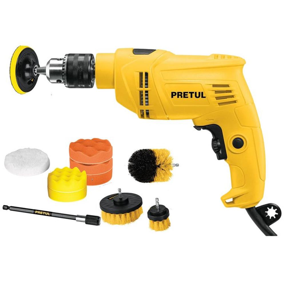 TALADRO PULIDOR DE AUTO + KIT DE LIMPIEZA PULIDO AUTOMOTRIZ Amarillo TALADRO PULIDOR DE AUTO + KIT DE LIMPIEZA PULIDO AUTOMOTRIZ Amarillo