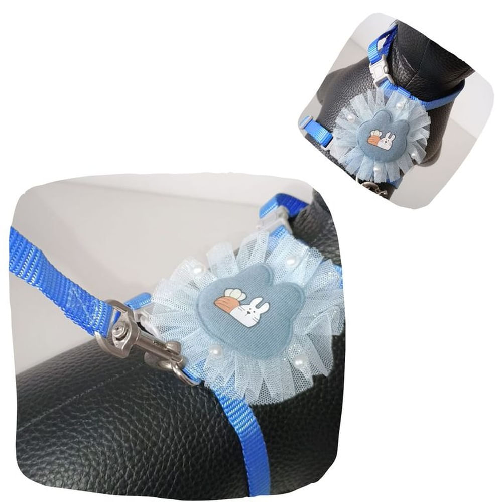 ARNES TULL CONEJITO Y CORREA MASCOTA - CELESTE AZUL ARNES TULL CONEJITO Y CORREA MASCOTA - CELESTE AZUL