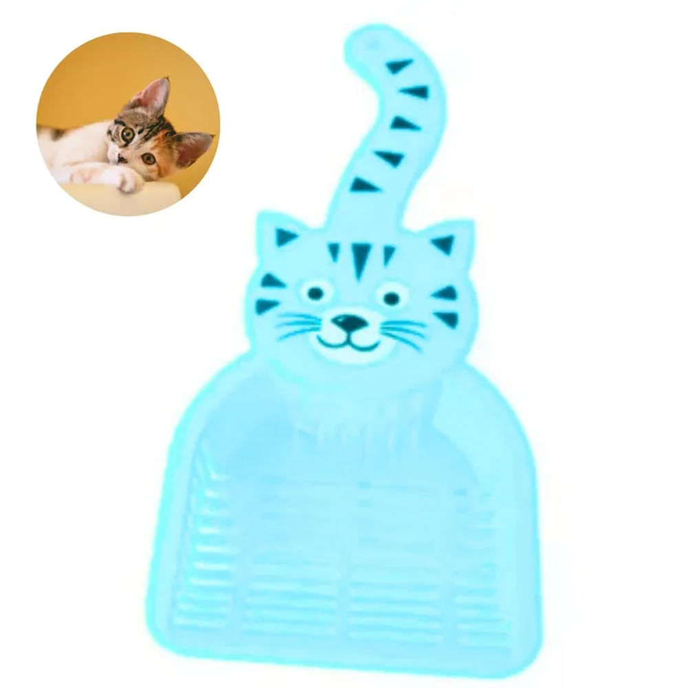 PALA RECOGEDOR PARA ARENA DE GATOS CELESTE. PALA RECOGEDOR PARA ARENA DE GATOS CELESTE.