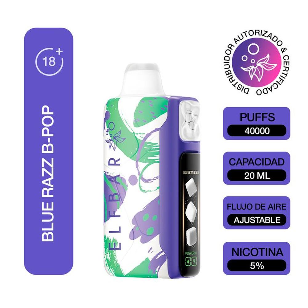 Blue Raz B Pop Raz Vape RAZ TN9000 Blue Raz B-Pop