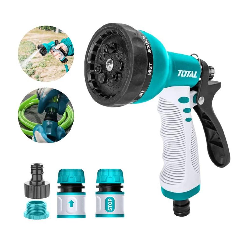 Pistola de riego con conectores rápidos