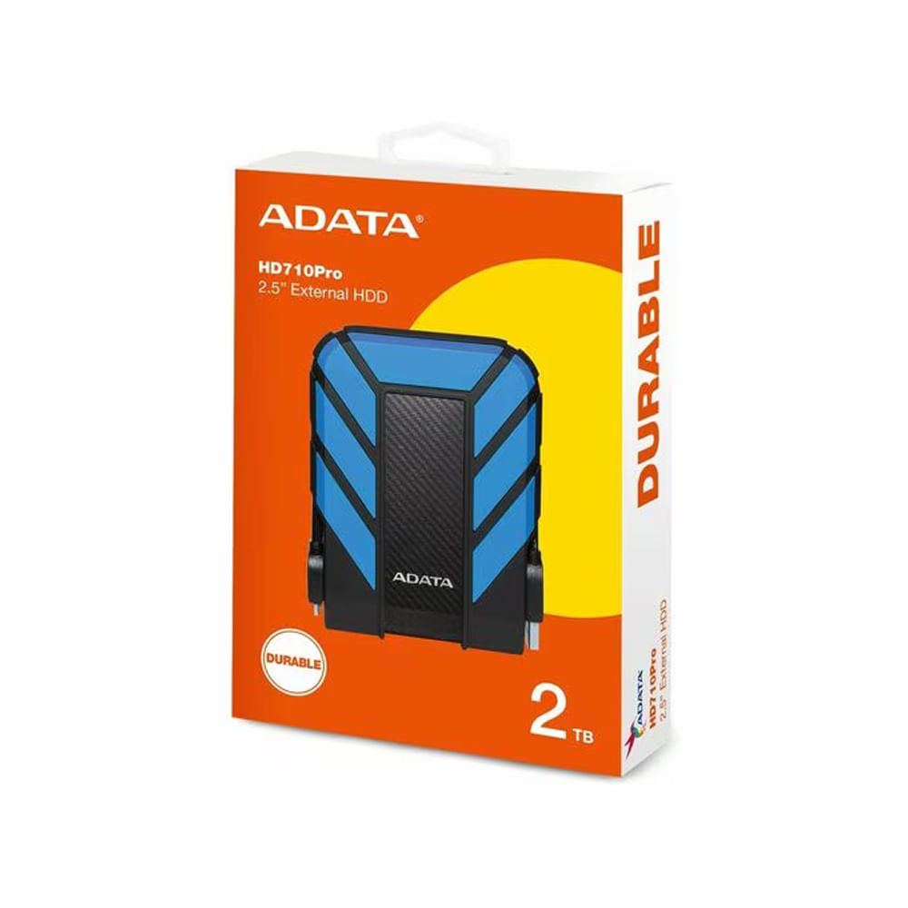 Disco Duro Externo Adata HD710 Pro 2TB Azul - Compatible con Consolas y USB 3.2 rápida