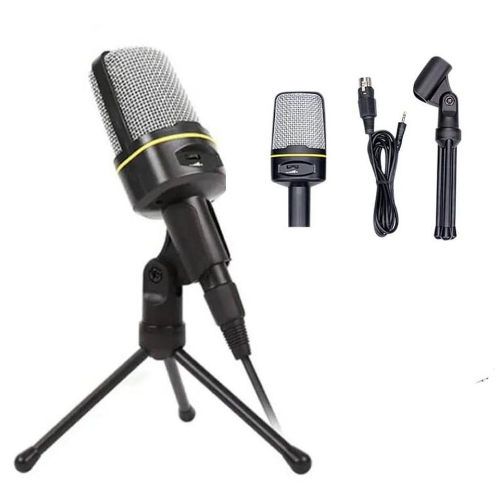 Microfono Condensador Omnidireccional para Pc Mini Tripode