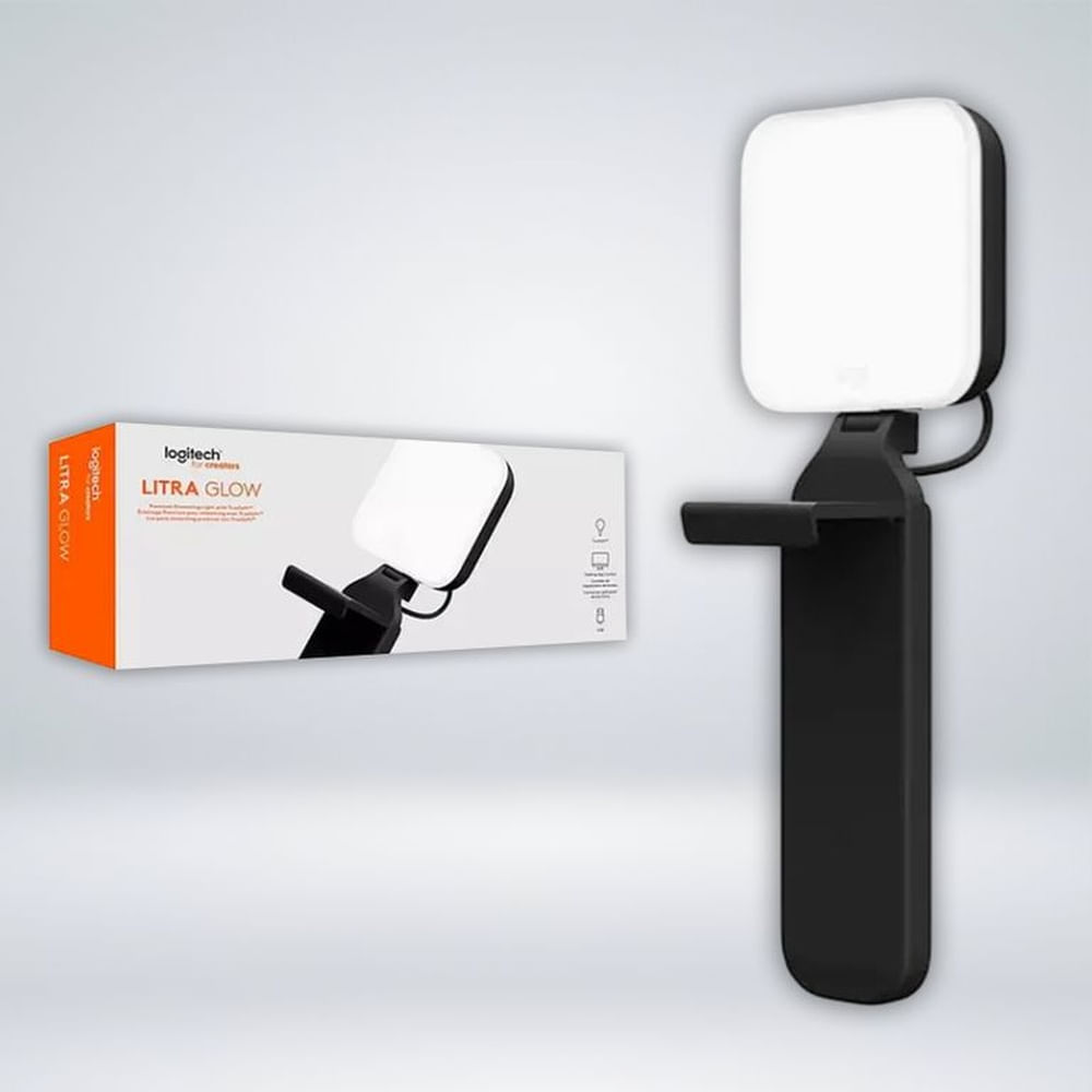 LUZ PREMIUM LOGITECH LITRA GLOW USB-A BLACK