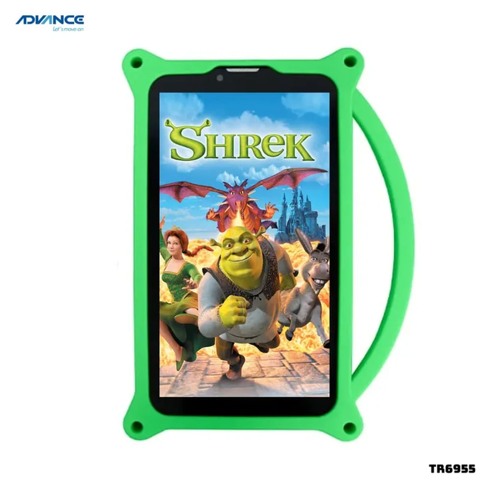 TABLET PARA NIÑOS ADVANCE PRIME 7 PULGADAS 2GB RAM 32GB ROM - TR6955 + CASE DINO VERDE