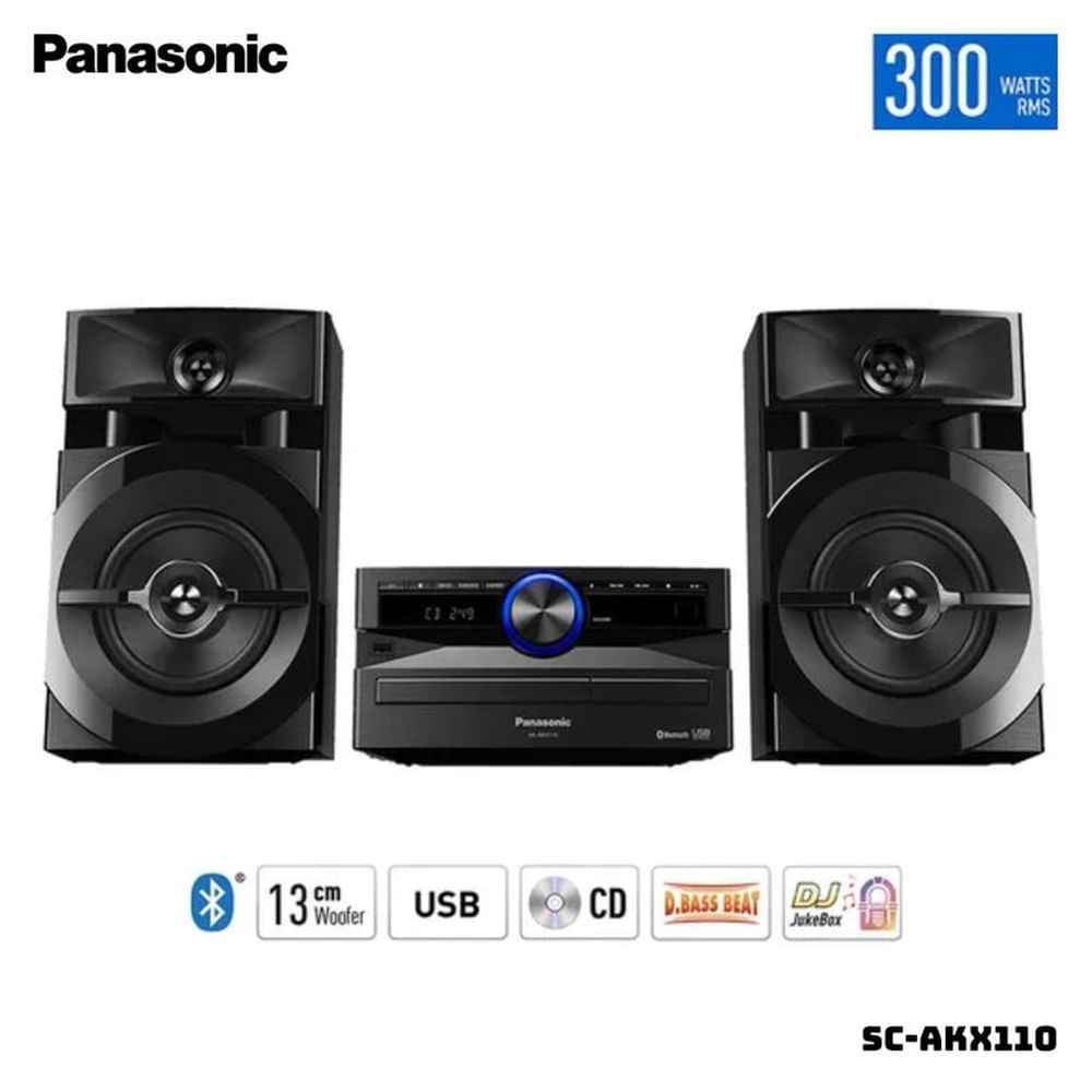 PARLANTES PANASONIC 300W MINI COMPONENTE - SC-AKX110