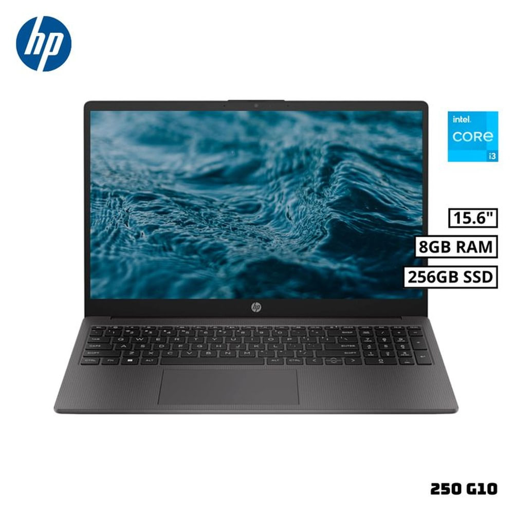 LAPTOP HP 250 G10 15.6 FHD INTEL CORE i3-N305 8GB RAM 256GB SSD
