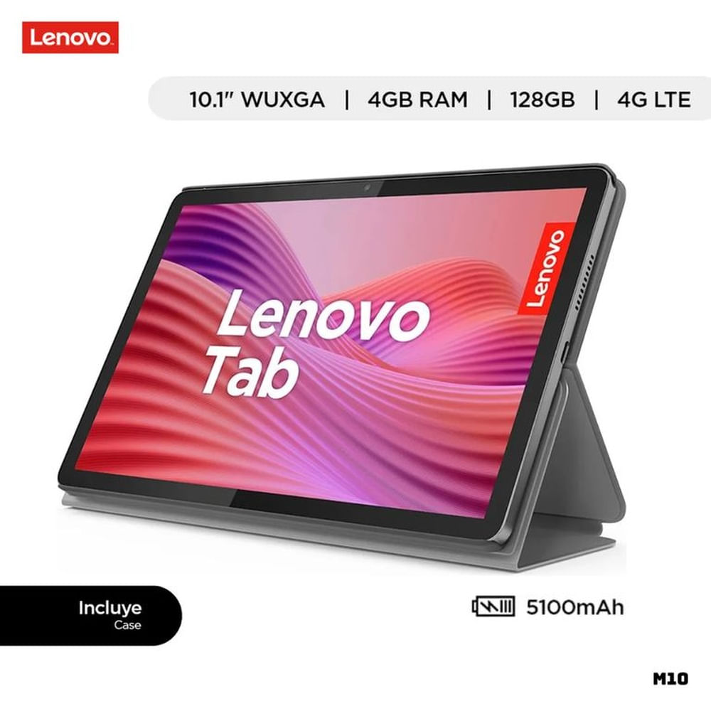 TABLET LENOVO TAB TB311XU + FOLIO CASE 4GB RAM 128GB ROM - LUNA GRAY