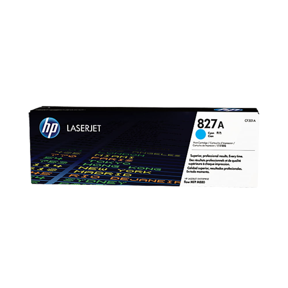 Tóner HP CF301A 827A Cyan para Impresoras LaserJet MFP M880Z Alta Calidad y Rendimiento