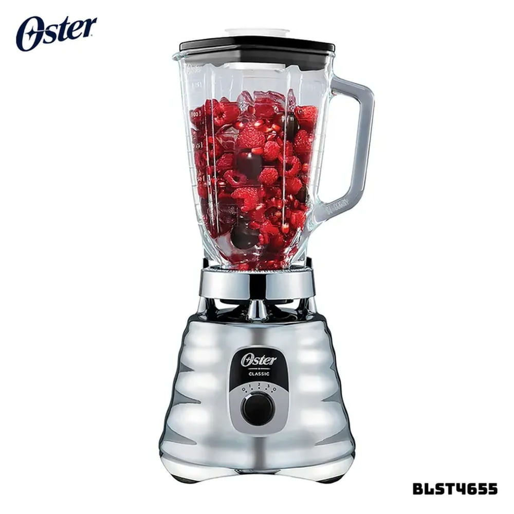 LICUADORA CLASICA OSTER 3 VELOCIDADES 1000W CROMADA - BLST4655