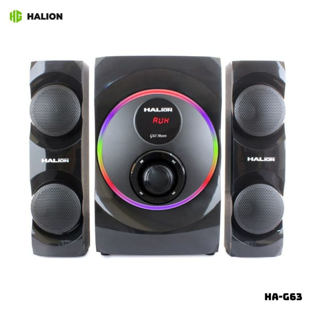 PARLANTES HALION MOON 2.1 LUZ LED - HA-G63