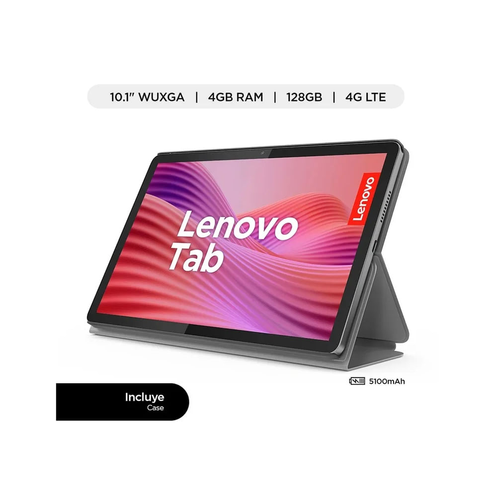 Tablet Lenovo TB311XU Tab + Folio Case 101 FHD 4G LTE 4GB 128GB, Luna Grey