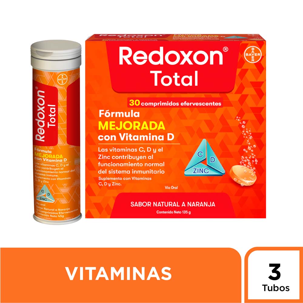 Comprimidos Efervescentes REDOXON Vitamina C Tubo 45g x 3un Comprimidos Efervescentes REDOXON Vitamina C Tubo 45g x 3un