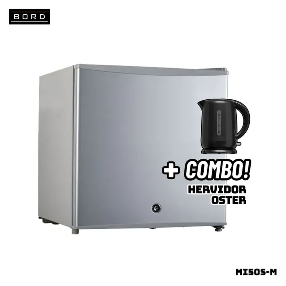 FRIGOBAR BORD 50 L SILVER - MI50S-M + HERVIDOR OSTER NEGRO