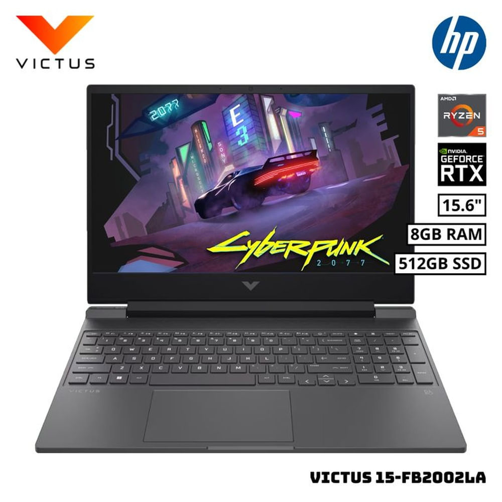 LAPTOP HP VICTUS 15-FB2002LA 15.6 AMD RYZEN 5 8645HS 8GB RAM 512GB SSD RTX 3050