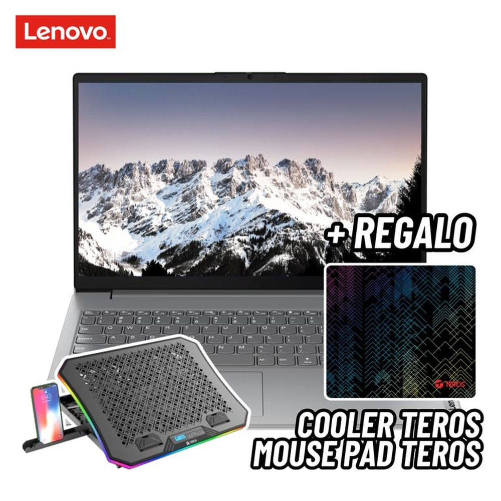 LAPTOP LENOVO V15 G4 AMN 15.6 FHD AMD RYZEN 5 7520U 8GB RAM 256GB SSD + COOLER TEROS + MOUSE PAD