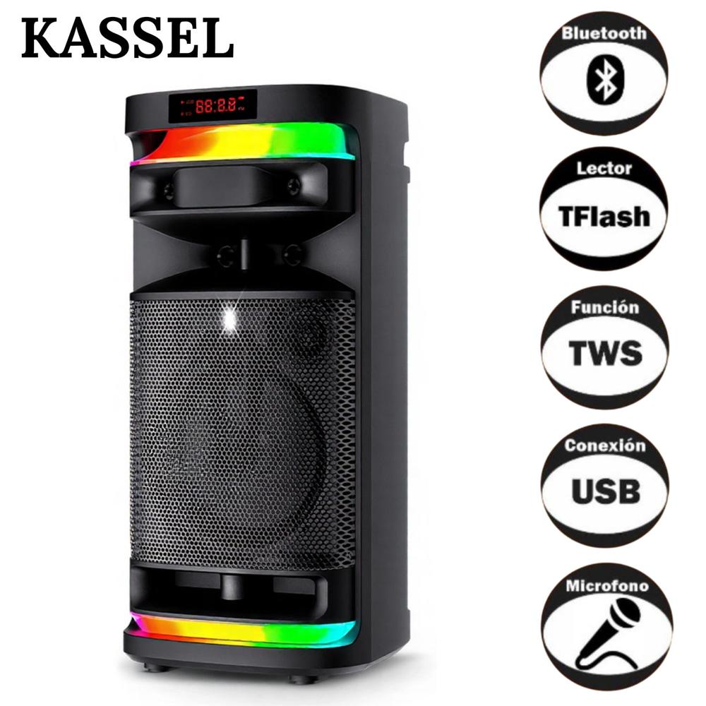 Parlante Kassel K828 Boofer 8 01 Micrófono Luces RBG