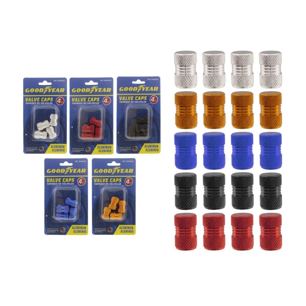 Tapones de valvulas 4 piezas Goodyear
