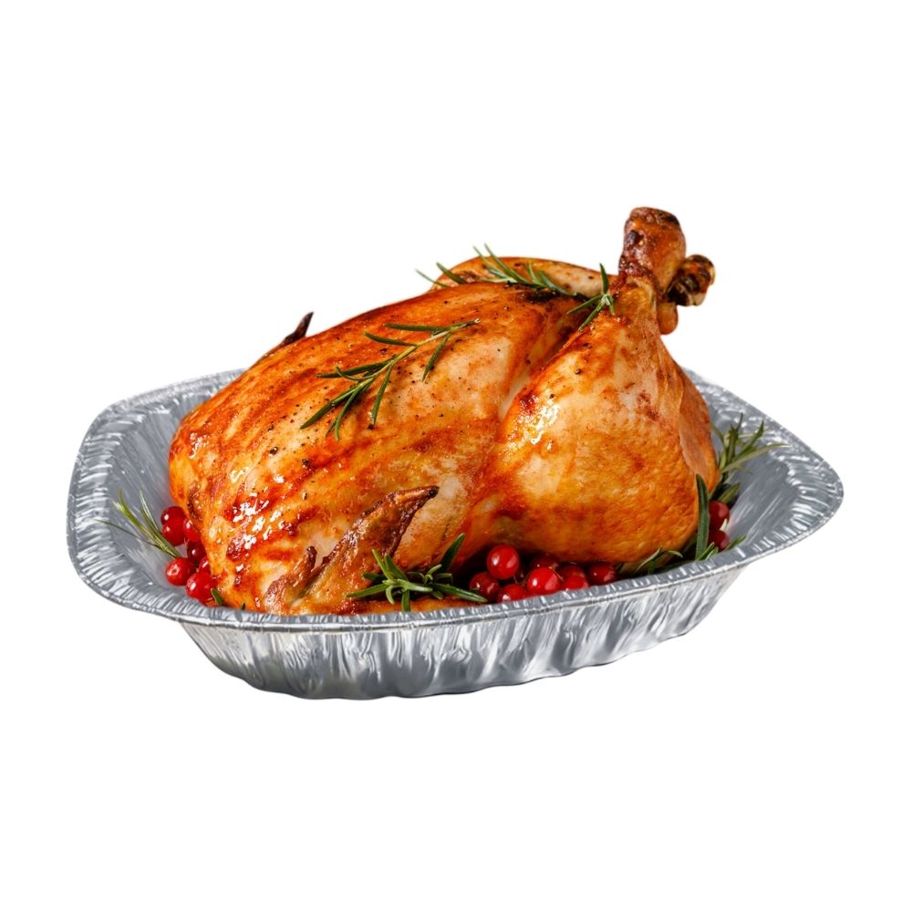 Set x 2 bandejas de aluminio para pavo Orange