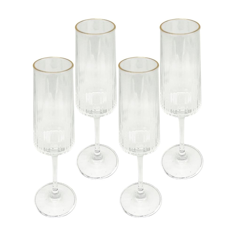 Set x 4 copas champagne Acanalado 250ml Top Chef Orange