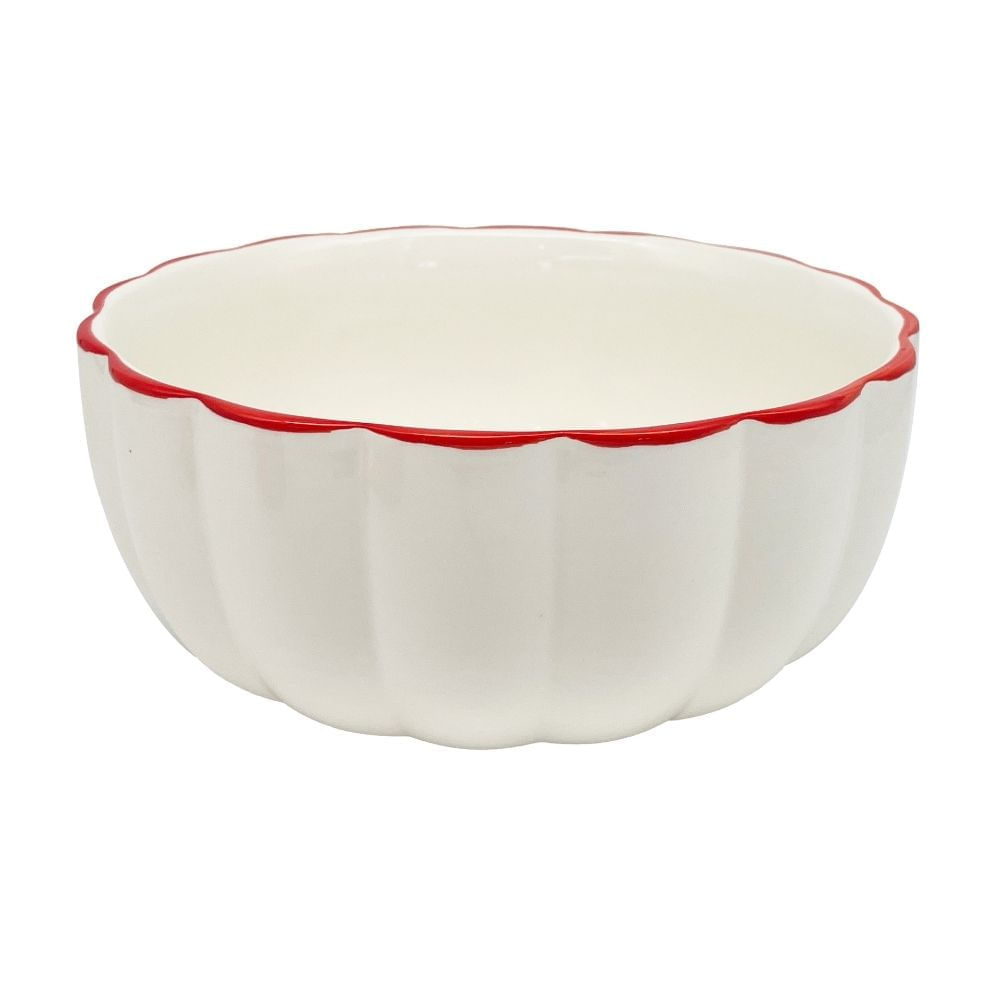 Ensaladera 21cm Porcelana con borde Rojo Top Chef Orange