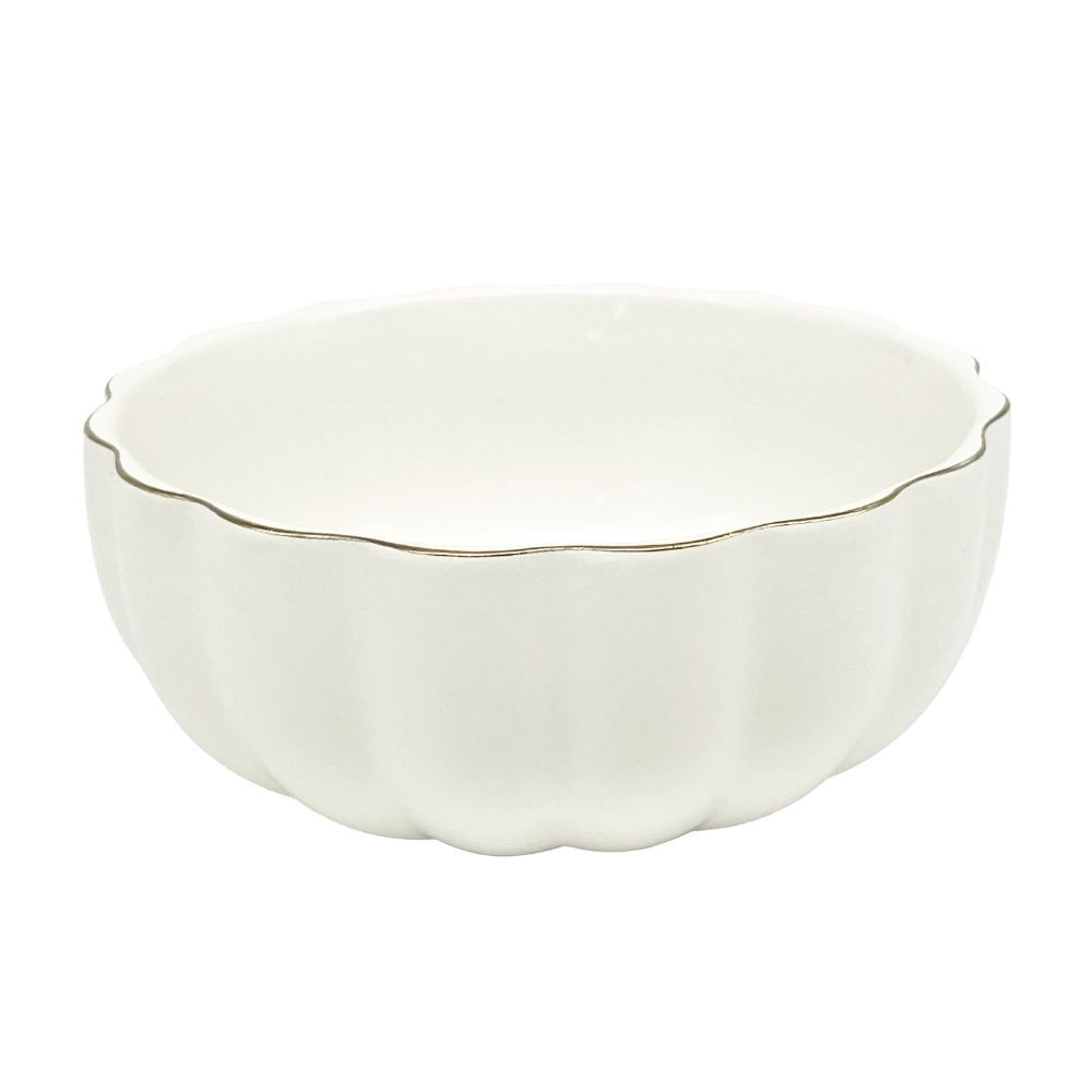 Bowl 12cm Porcelana con borde Dorado Top Chef Orange