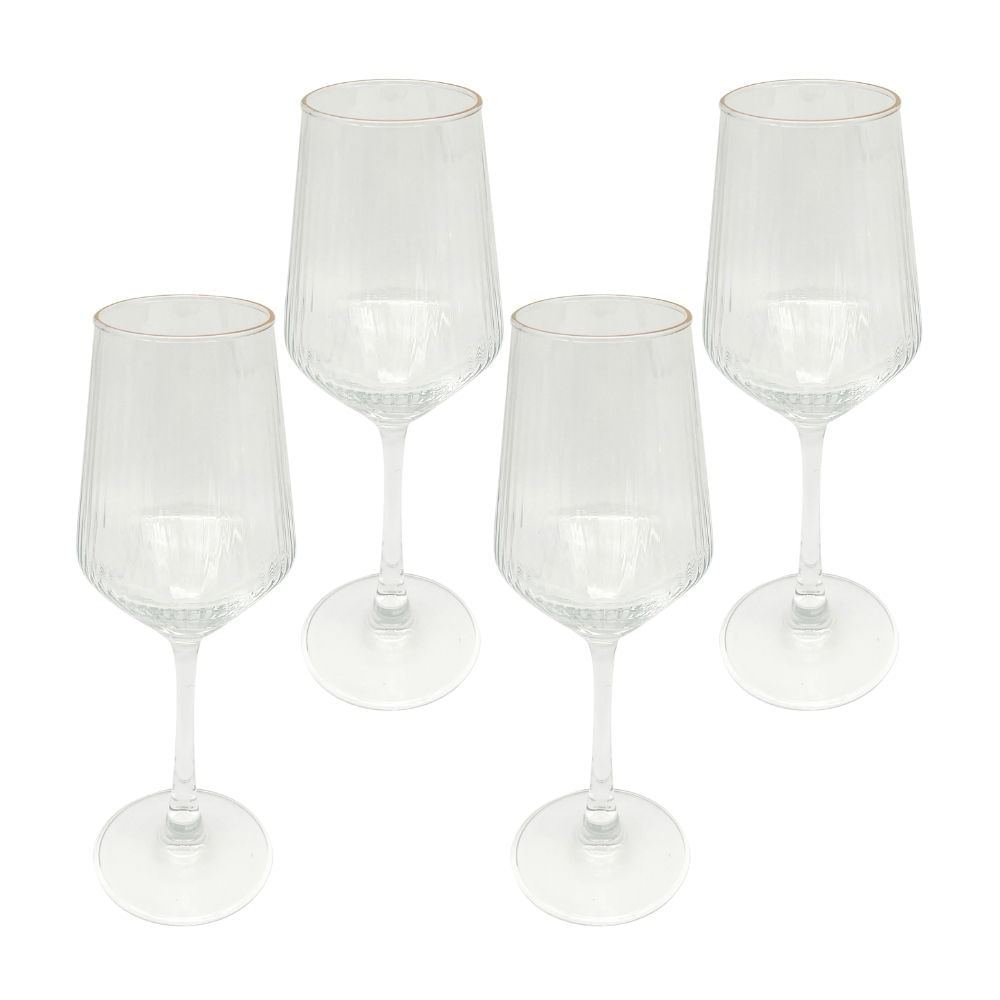 Set x 4 copas de vino Acanalado 400ml Top Chef Orange