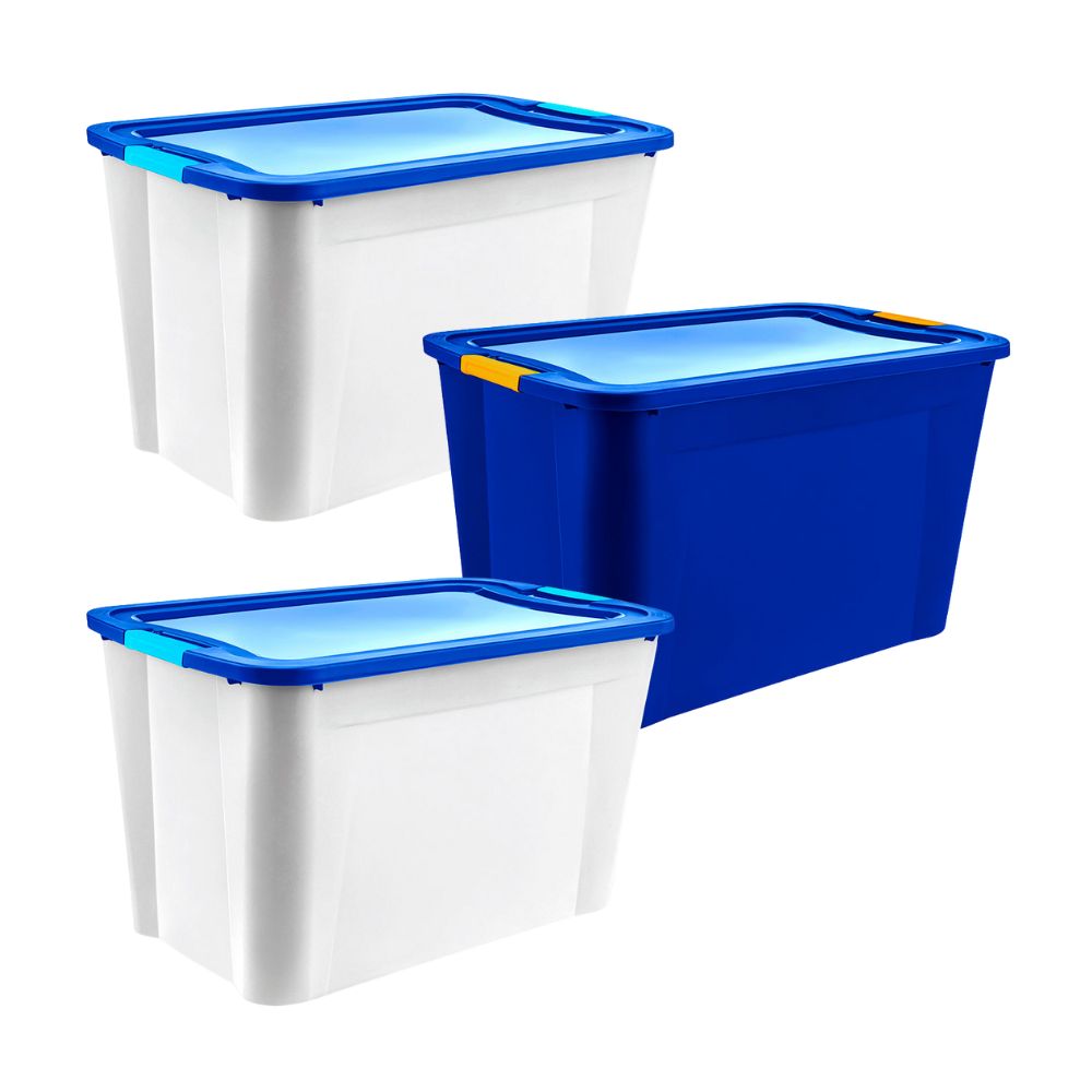 Combo Reyplast: 3 Cajas Ultraforte 120 litros - Color Aleatorio