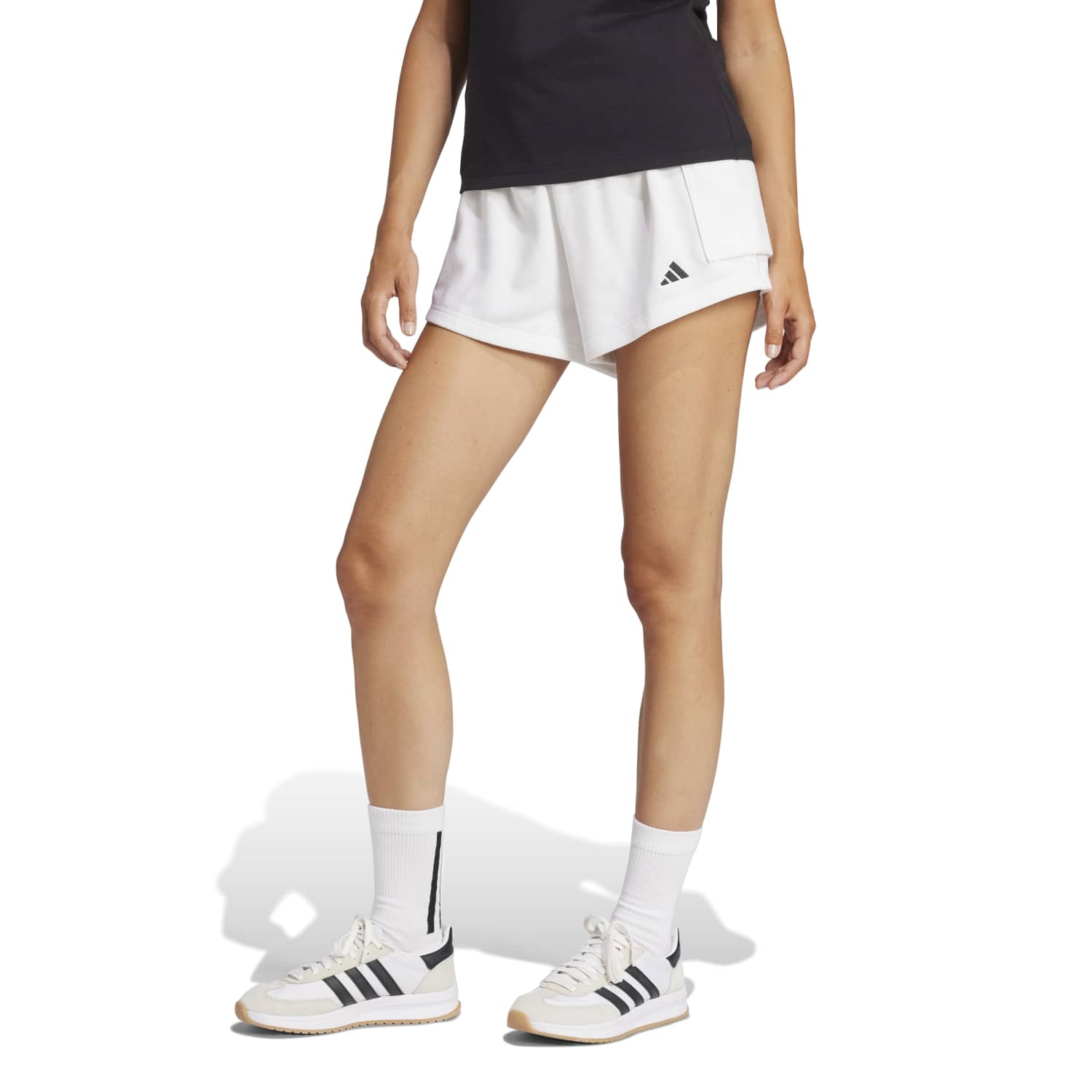 Short Deportivo Adidas Mujer W Sl Ft Sho Jd9945 Blanco