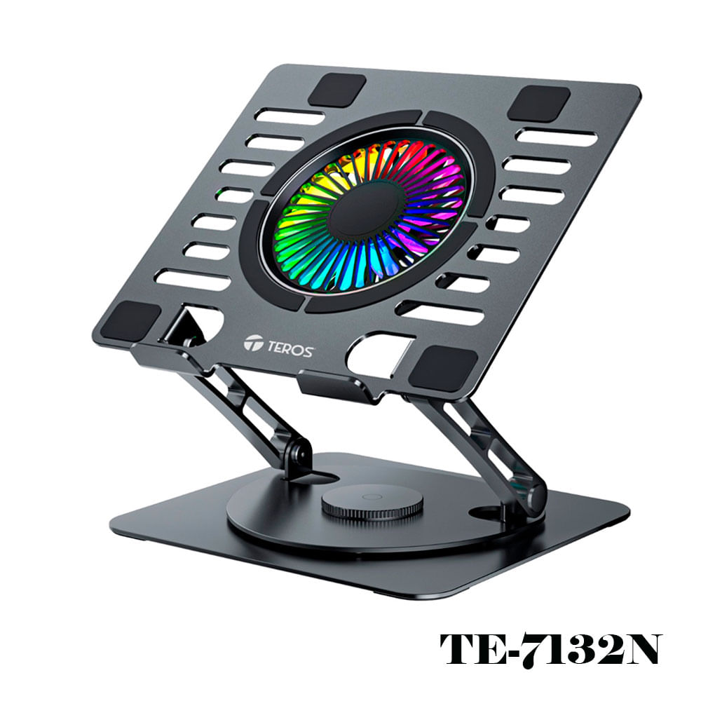 Cooler TEROS TE-7132N compatible con notebooks de hasta 15.6 pulgadas con ventilador de 11 cm