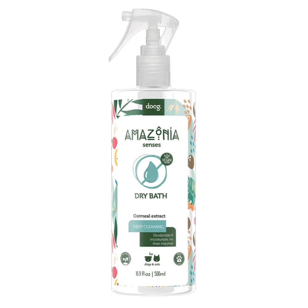 Shampoo para Baño Seco Perros y Gatos Amazonia Senses 500ml Shampoo para Baño Seco Perros y Gatos Amazonia Senses 500ml