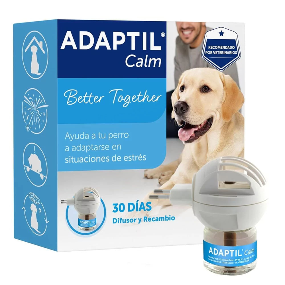 Difusor Antiestrés para Perros Adaptil Calm con Recarga 48ml Difusor Antiestrés para Perros Adaptil Calm con Recarga 48ml