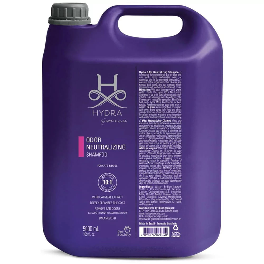 Hydra Odor Neutralizing Shampoo Neutralizador de Olores 5ltr Perros y Gatos Hydra Odor Neutralizing Shampoo Neutralizador de Olores 5ltr Perros y Gatos