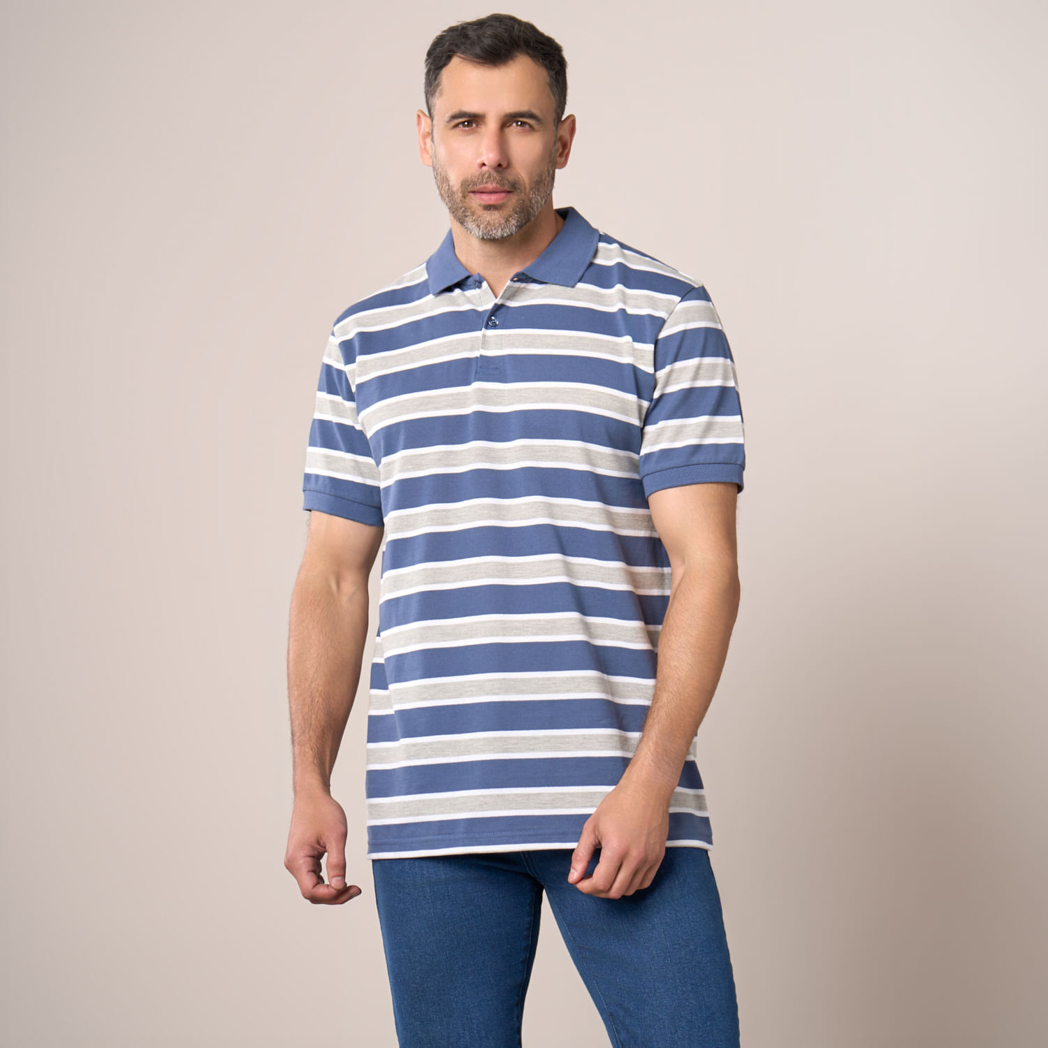 Polo Hombre Madison Pique Rayas