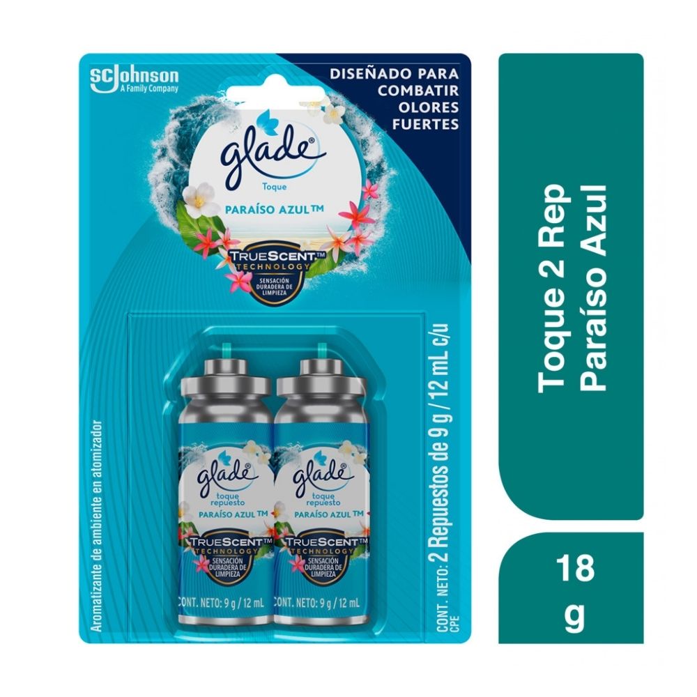 Ambientador Toque Glade Rpto Paraiso x 2 Unidades Ambientador Toque Glade Rpto Paraiso x 2 Unidades
