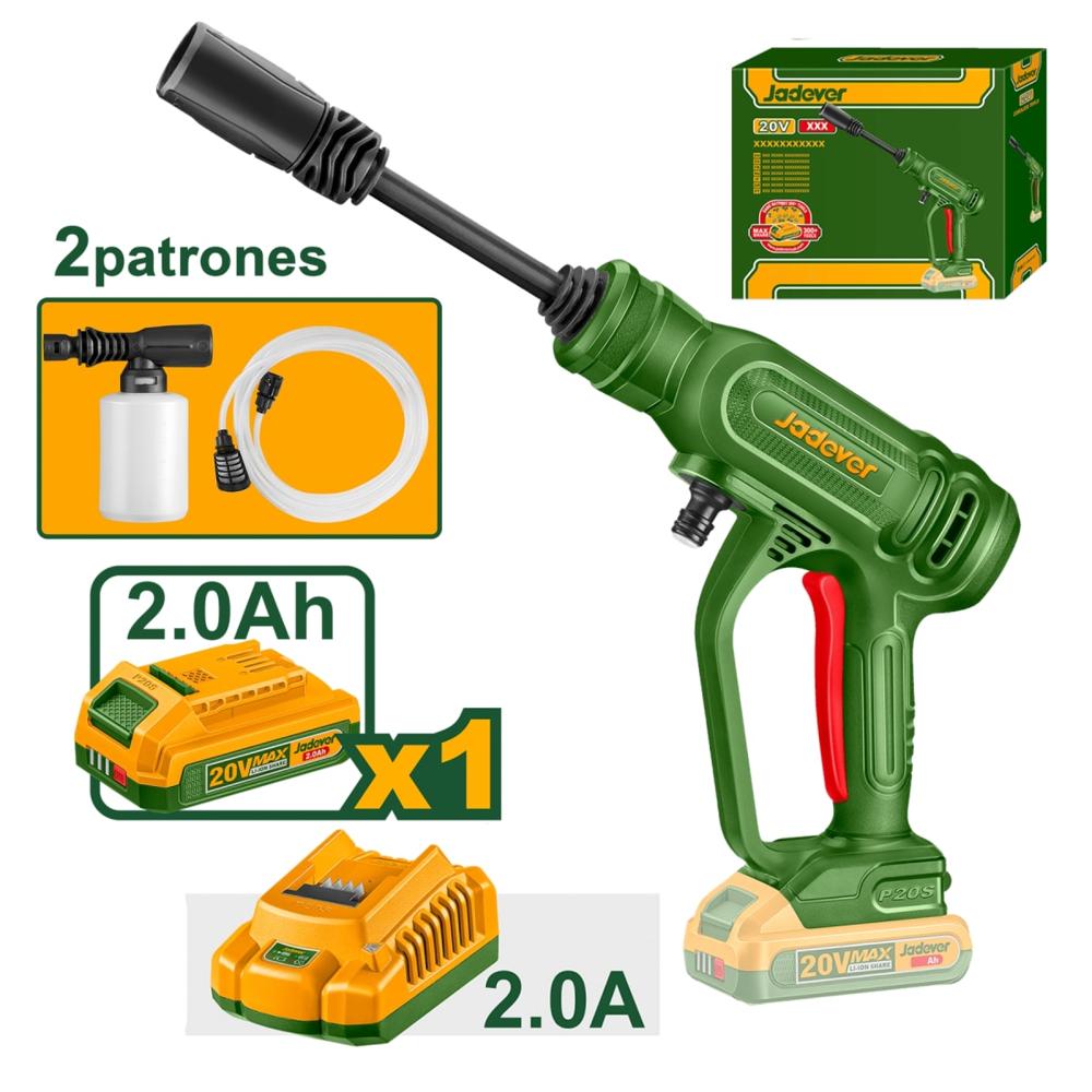 Hidrolavadora Inalámbrica + 1 batería y cargador 20v Jadever JDQX01203