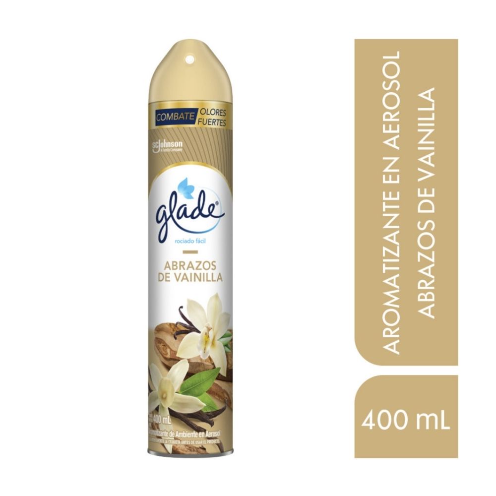 Ambientador Aerosol Glade Abrazo Vainilla 400ml Ambientador Aerosol Glade Abrazo Vainilla 400ml