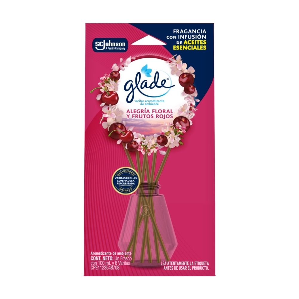 Varitas Glade Alegria Floral_Frutos Rojos 100ml Varitas Glade Alegria Floral_Frutos Rojos 100ml