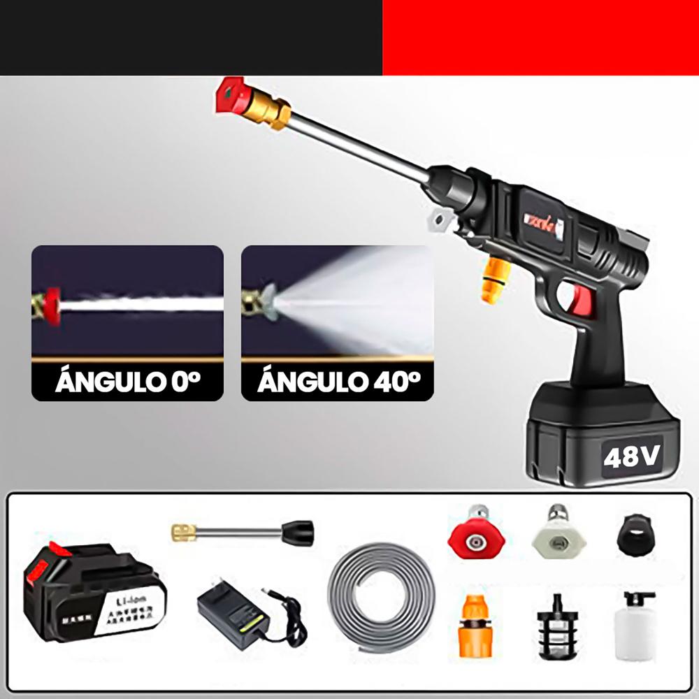Hidrolavadora para Auto y Camioneta con Batería Recargable de 48V