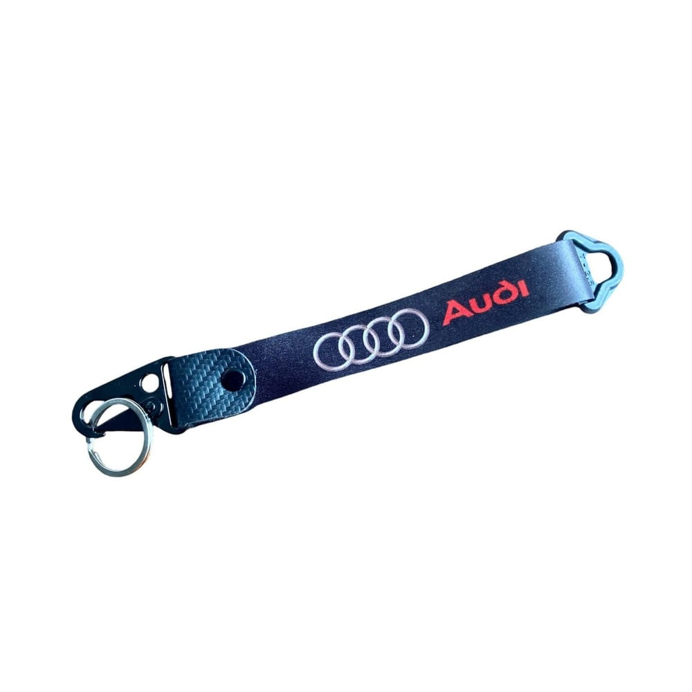 Llavero Audi Lanyard A1 Pita R8 Q5 Colgante Q7 Q8 Negro