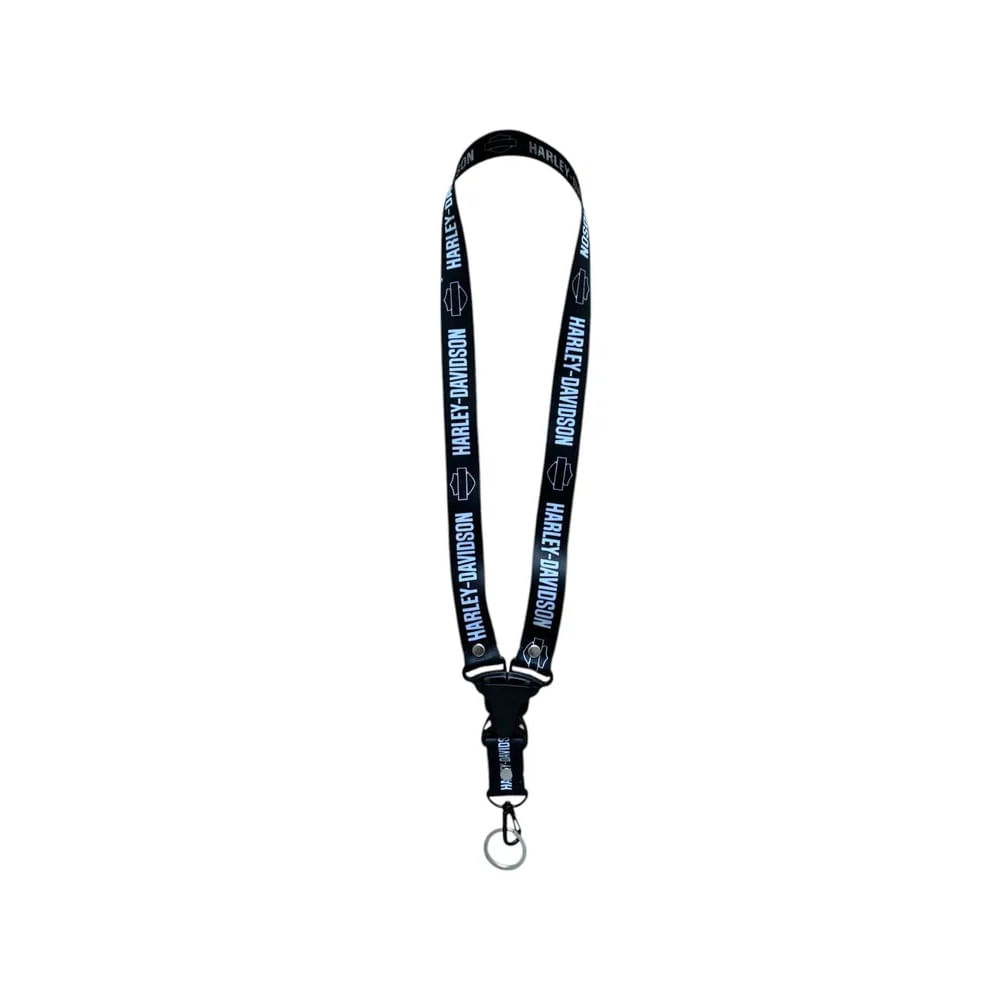 Llavero Harley Davidson Lanyard Pita Colgador Llaves Negro