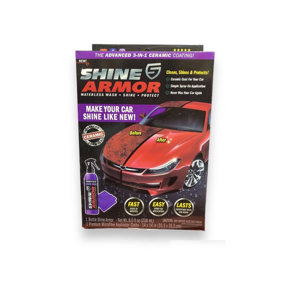 Kit Ceramico Auto 3 en 1 para Carro Cera Brillante y Moto