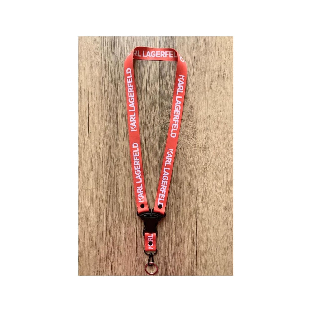 Llavero Karl Lagerfeld Lanyard Pita Colgador Llaves Rojo