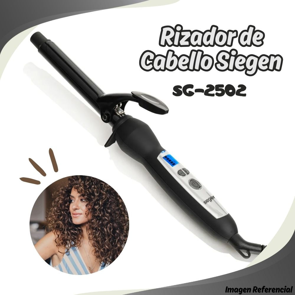 RIZADORA SIEGEN DE CABELLO DIGITAL 19MM BI-VOLT SG 2502