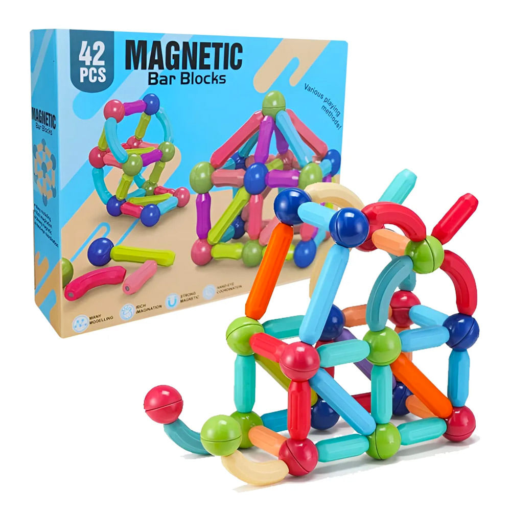 42 Piezas De Bloques Magneticos de Construcion